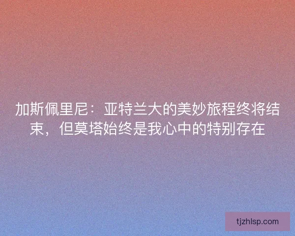 加斯佩里尼：亚特兰大的美妙旅程终将结束，但莫塔始终是我心中的特别存在